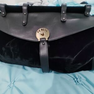 Fendi Black and Gold Handbag